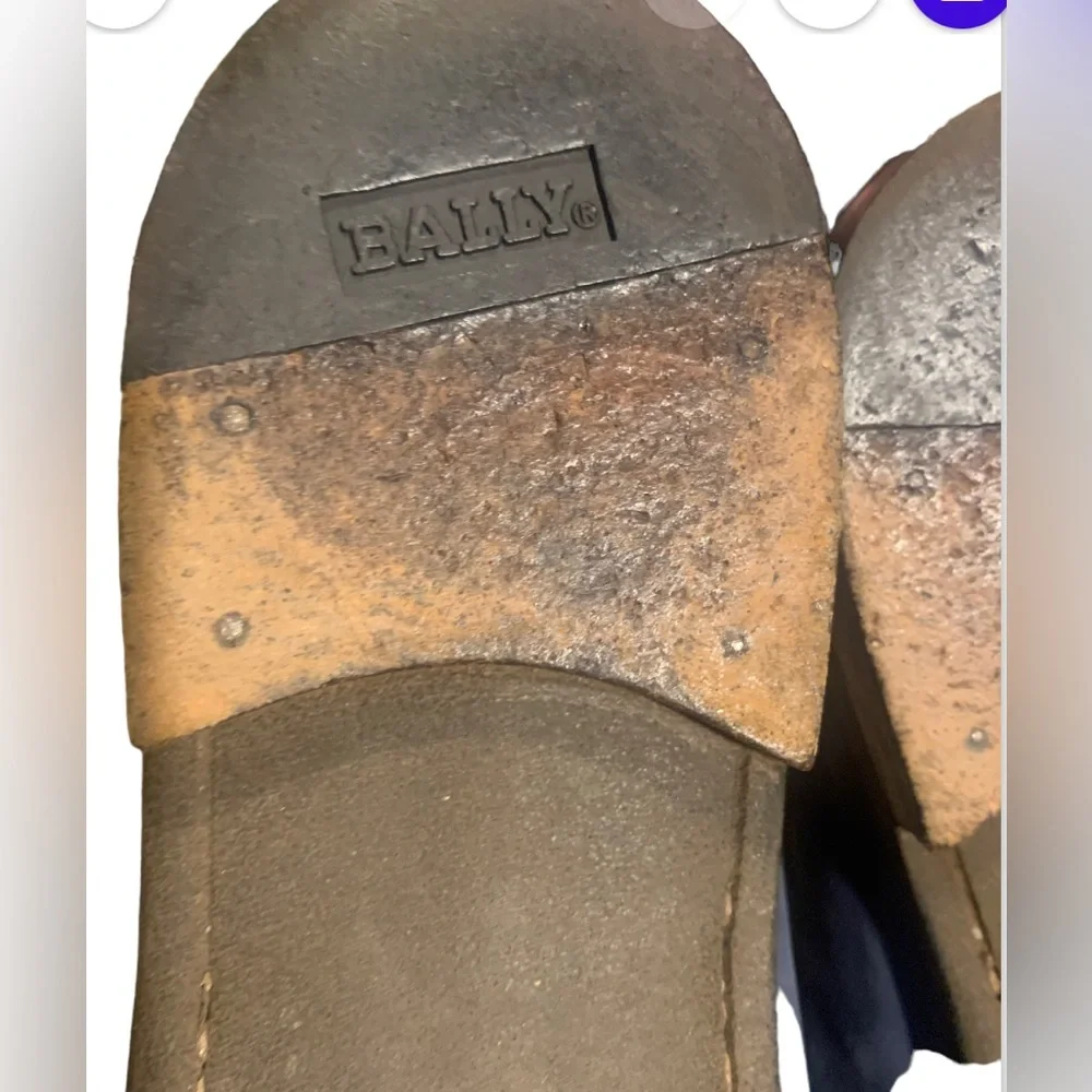 🌟SOLD💕Bally Mens Blue Leather Suede Herringbone Pattern Slip on LoafersSize 11 - Picture 6 of 7